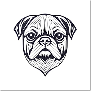 Pug Dog Pet Animal World Furry Friend Vector Graphic Posters and Art